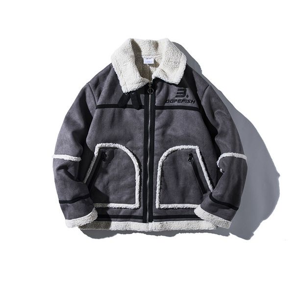 

2020 winter lapel cotton-padded jacket japanese youth national fashion personalized pocket retro fashion casual cotton-padded jacket male, Black;brown