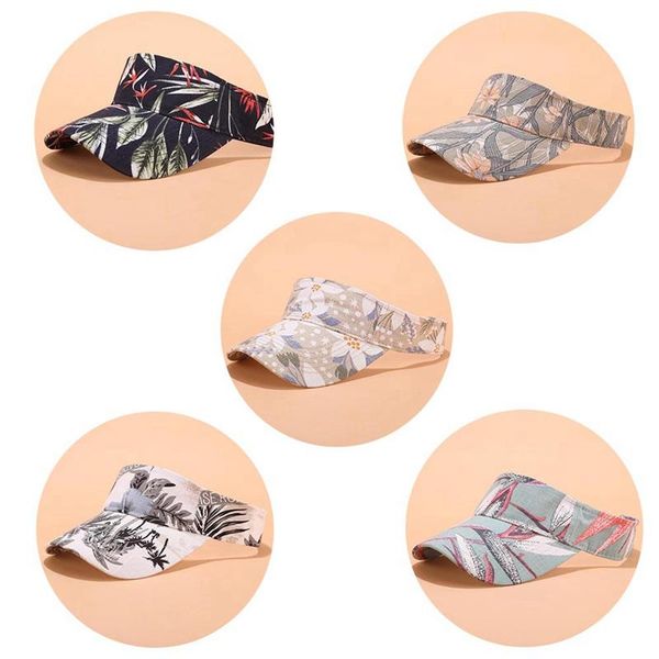 

sun visor hat cap adjustable sports golf beach flower colors cap hawaiian floral sun visor hat, Blue;gray