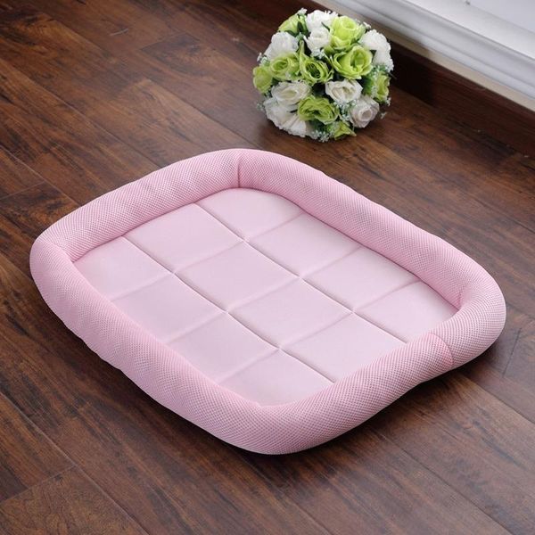 

kennels & pens summer cooling thin pet kennel cat ice silk pad car sleeping mat for dog non-slip breathable fashion pads