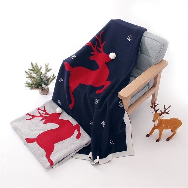 

baby christmas blankets knitted newborn bebes swaddle wrap blanket cotton infant stroller bed covers 100*80cm children's quilt y201009
