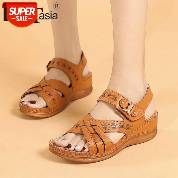 

doratasia brand design female summer sandals casaul beach vacation fashion platform sandals women wedges med heels shoes woman #os64, Black