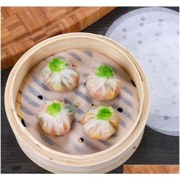 

5inch bamboo steamer steaming paper vegetables dim sum pot steamer nonstick baking pan liners k jllxgi dayupshop