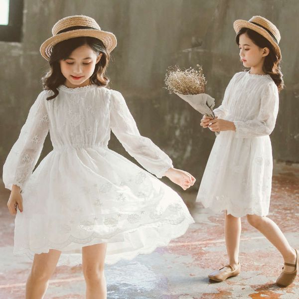 

children's skirt 2021 spring new korean girls' flower lace drs, Red;yellow