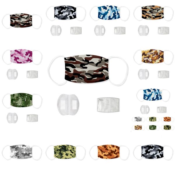 

fashion cotton reusable camouflage washable face mask prevent pollution anti dust pm 2.5 respirator mouth masks 8 njs1s