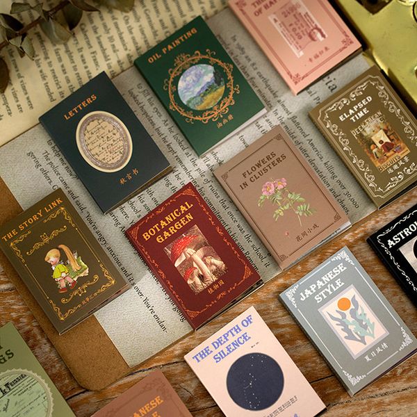 

12style memo pad loose leaf retro style journal medieval box writing label office accessory stationery school supplie desk decor