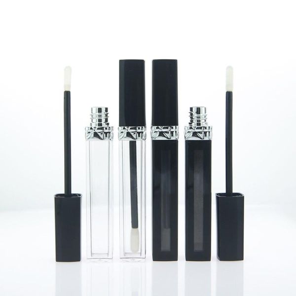 

storage bottles & jars cosmetic packaging 5ml clear lip gloss empty lipgloss tubes square black containers makeup