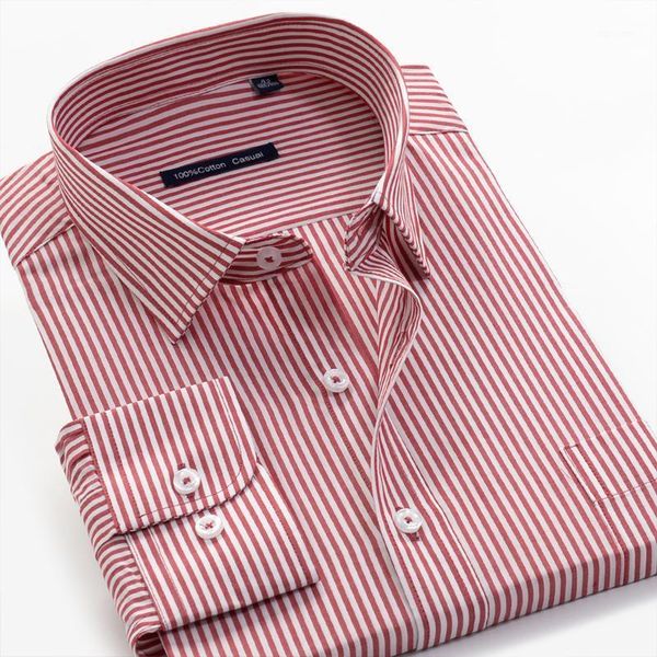 

100% cotton striped long sleeve shirt men 2020 new business casual brand social shirts big size 10xl 9xl 8xl 7xl1, White;black