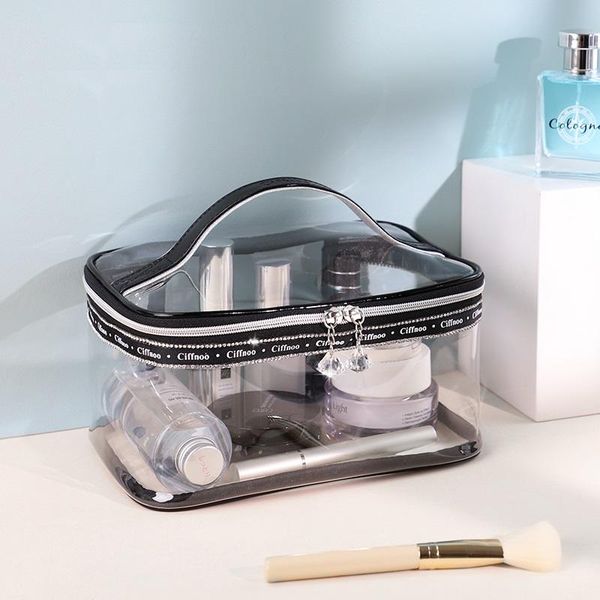 

women waterproof clear makeup bag fashion diamonds pvc organizer cosmetic large make up wash toiletry transparent toilet bags