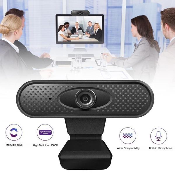 

camcorders full hd 1080p webcam usb pc computer camera with microphone clip-on base usb2.0 web cam for lappc1