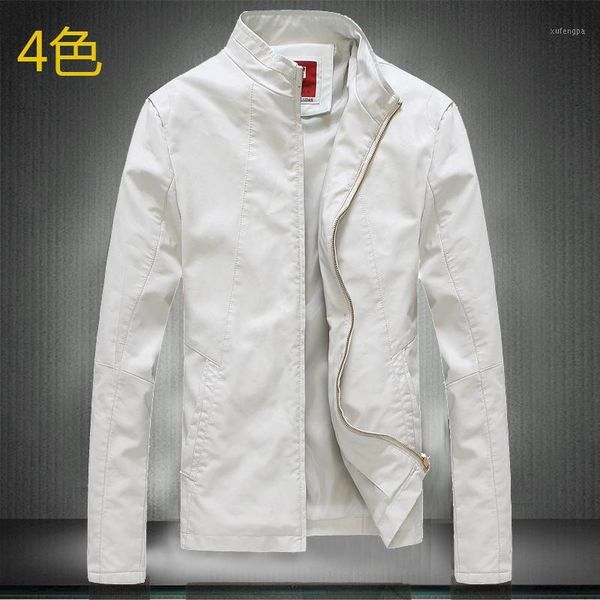 

plus size s-4xl motorcycle leather jacket men jackets spring 2020 new leather coats men's clothing white male jacket1, Black