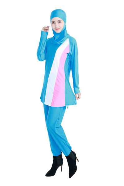 

2021 new women beach wear maids plus size arab hijab complete coverage modest swimwear maid to 5dd4, Red