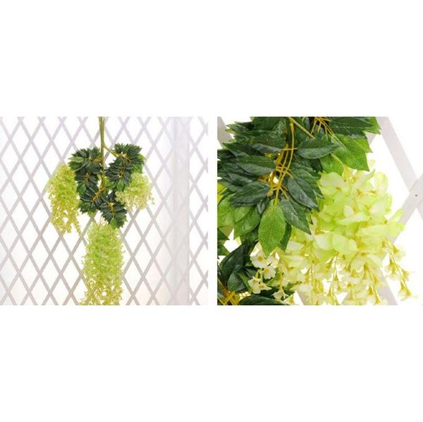 

1.1 meter long elegant artificial silk flower wisteria vine rattan for wedding centerpieces decorations bouquet garla jllbyu insyard