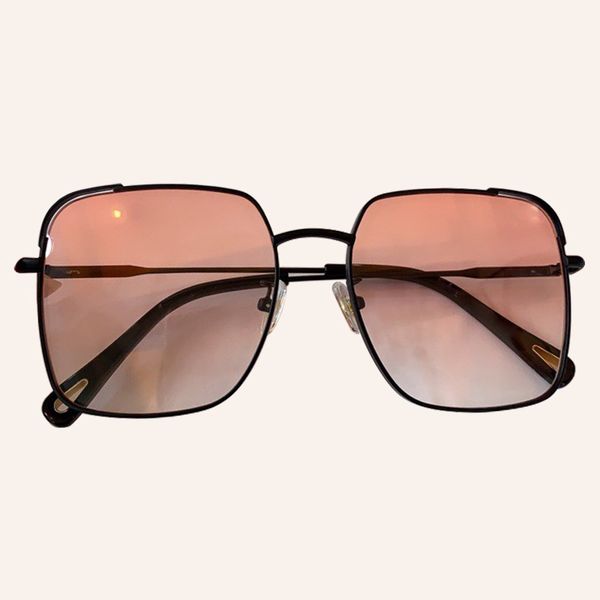 

metal square frame woman 2020 retro mark luxury mirror feminine sunglasses sun shades q4nr, White;black