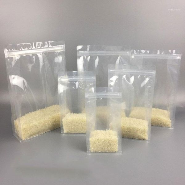 

20pcs/set kitchen storage zipper containers stand up zero waste reusable octagonal sealed transparent plastic bags1