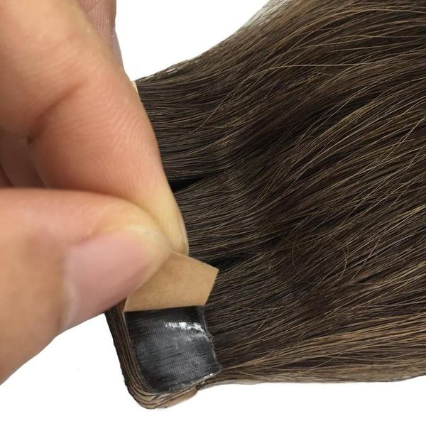 

40шт ленты в наращивание волос человеческих волос бесшовные кожи утомительные волосы наращивания волос прямые выделения 100% человеческих во