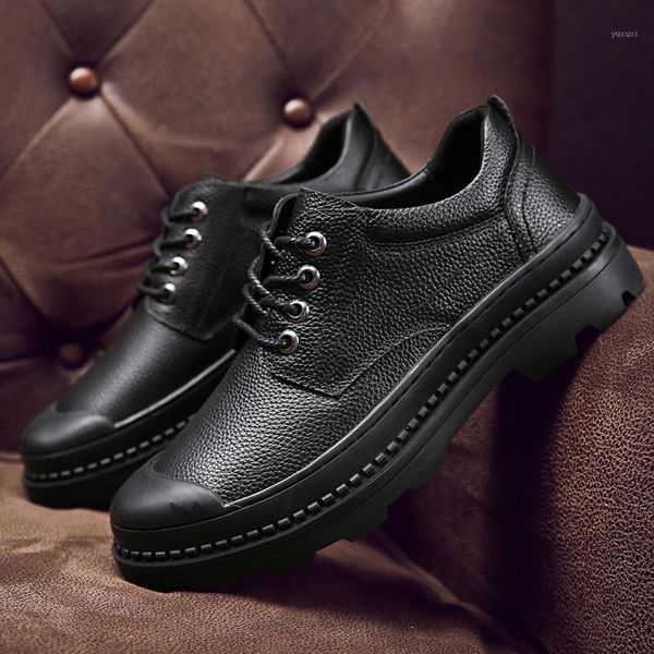 

boots genuine leather casual male fashion oxford men shoes business formal moccasins flat hx-2421, Black