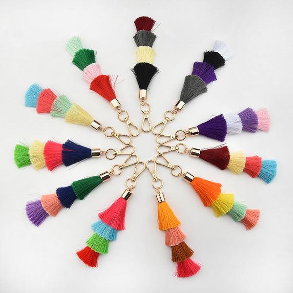 

new fashion women casual tassels women keychain bag pendant alloy car key chain ring holder trendy jewelry pendant gift eh333 h wmtymw