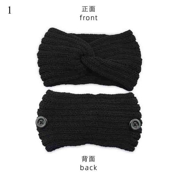 

woolen twist knitting cross headband women warmer ear button elastic hairbands headwrap bandage hair accessories autumn winter q sqcjzd