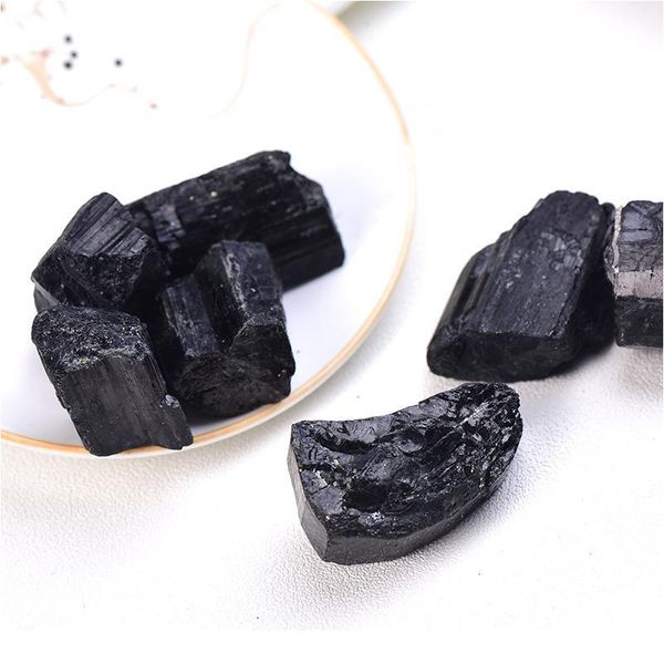 

natural black tourmaline gravel raw gemstone mineral specimen irregular crystal healing advanced collection eliminate m jllyvh