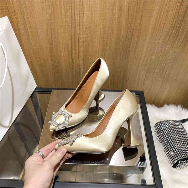 

high heels woman designer dress shoes butterfly buckle silk leather upper non slip sole bridesmaid party shoe 35-41, Black