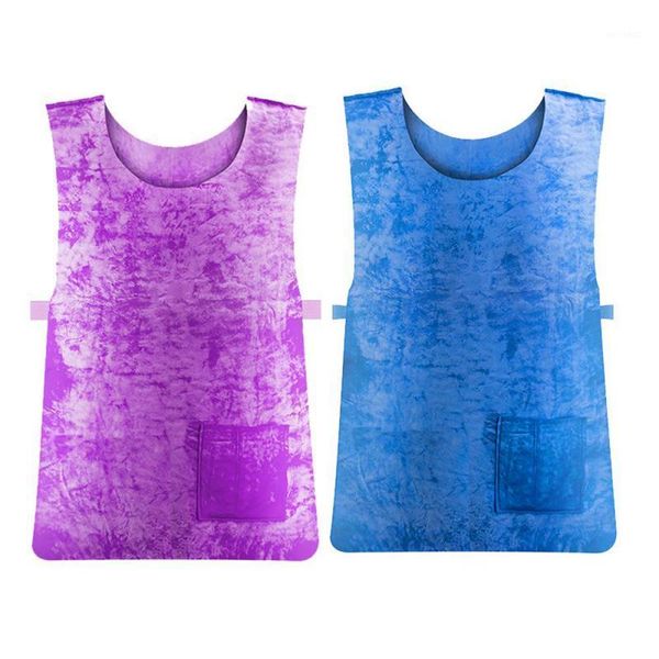 

outdoor t-shirts summer cooling vest heat dissipation pva waterproof fabric high temperature protective sports work vests drop ship1, Gray;blue