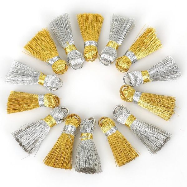 

20pcs gold sliver silk tassel lace cotton fabric trim fringe ribbon drop handmade sewing curtains clothes accessories h wmtggs