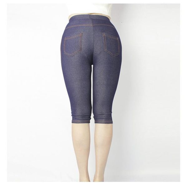 

новое поступление летний стиль высокое качество женщины средние тележки леггинсы супер эластичные джинсовые мягкие дышащие 5xl плюс размер ж, Black;white