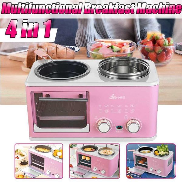 

electric skillets 220v 3 in 1 breakfast machine multifunctional toaster baking sandwich omelette fry pan pot boiler steamer1