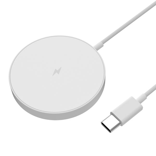 

ap12 abs+pc ultra-thin body, small and easy to carry, white magnetic wireless charger, suitable for mobile phone wireless charger
