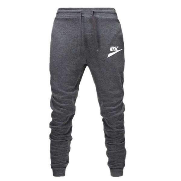 

fashion men gyms pants joggers fitness casual long pants brand workout skinny sweatpants jogger tracksuit cotton trousers, Black