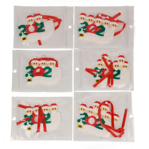 

2020 5b1xruxachristmas quarantine survivor ornaments xmas customized gift family of hang decorations pendant with face m