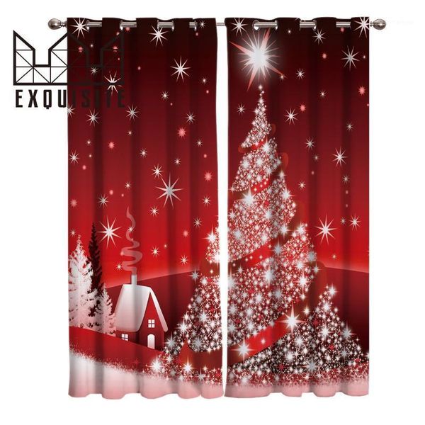 

curtain & drapes christmas tree red window treatments curtains valance room large lights kids home decor1