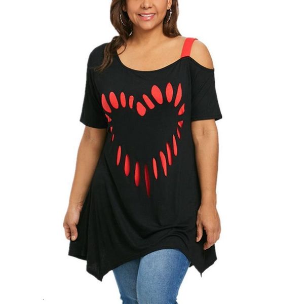 

large size t-shirt summer women's 3xl 4xl 5xl 6xl 7xl bust 128cm fashion round neck short sleeve irregular hem, White