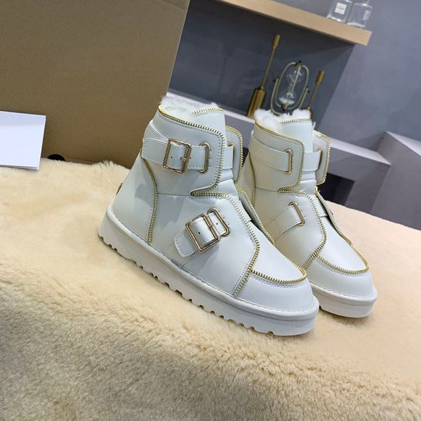 

new arrive women winter snow boots classic martin high knight boots luxurys designers shoes waterproof warm zipper motorcycle sneakers, Black