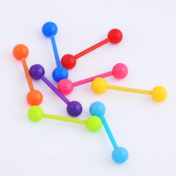 

3 шт. lot mix цвете язык банглл кольцо акриловый уф язык пирсинг оптом пирсинг язык гриль гриль ювелирные изделия пирсинг хрящ h wmtjcf, Silver