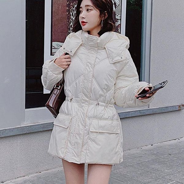 

women's down & parkas women coat winter solid hooded thicken zipper warm windproof jackets snow for female outwear t91837, Black