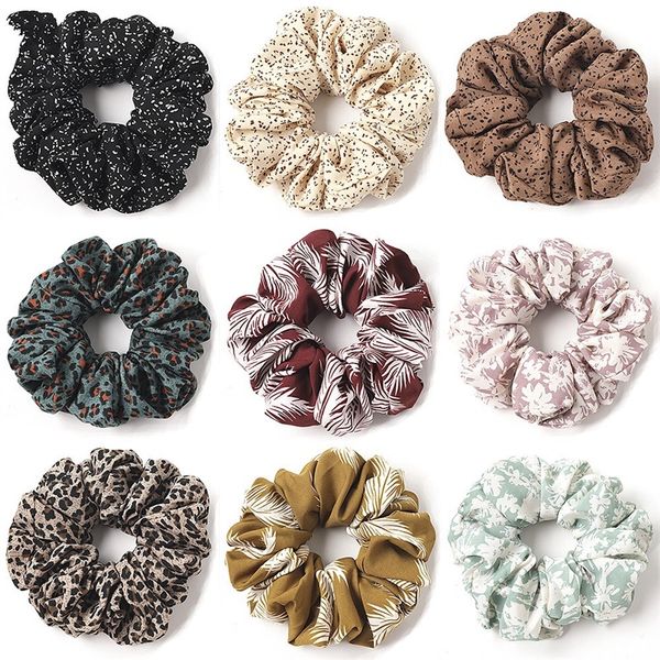 

scrunchies fabric art hairbands rubber string wave point leopard print hair sticks accessories spring style europe america 3 2qya, Slivery;white