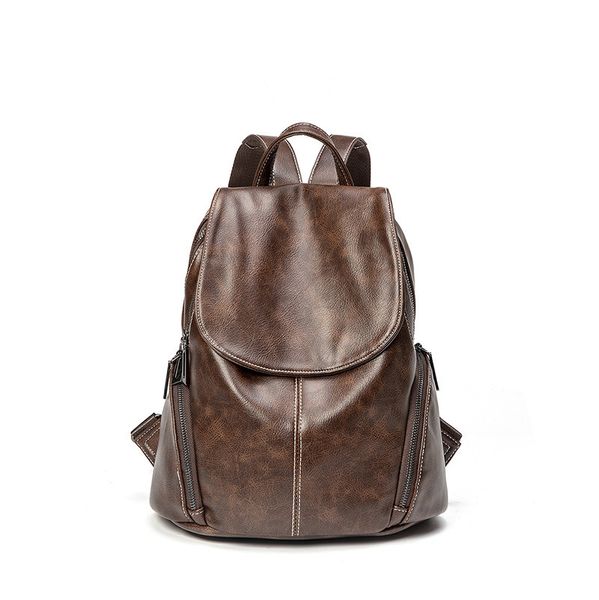 

single female mode ladies leather backpack great capacity school bags girls mark backpacks for new c841