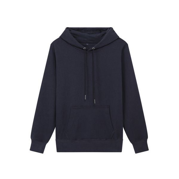 

men's ag480g tide brand solid color loose terry pullover sports cotton hooded inner tank sweater for lovers, Gray