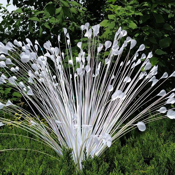 

decorative flowers & wreaths pvc artificial plant white peacock grass flower arrangement accessories reed leaves onion christmas wedding dec
