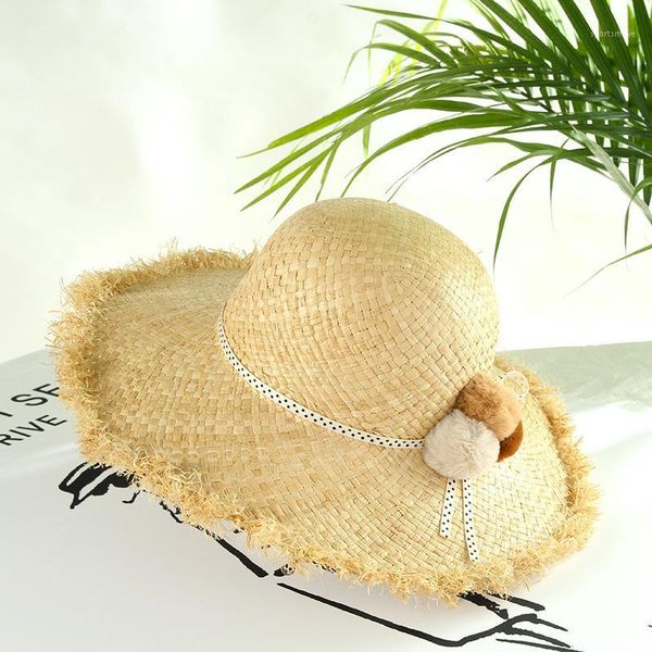

wide brim hats hat for women fashion design sun straw raffia wide-brim fisherman burr protection panama foldable beach caps1, Blue;gray