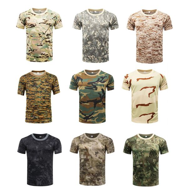 Outdoor Woodland Hunting Shooting Shirt Battle Dress Uniform Tactical BDU Army Combat Abbigliamento Quick Dry Camouflage T-Shirt NO05-103