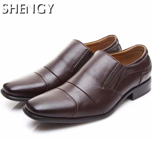 

dress shoes style men square toe european leather loafers stitching anti-skid outdoor business males1, Black