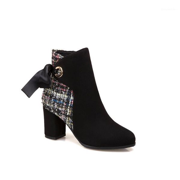

boots 2021 women ankle black beige color pointed toe zippers autumn spring casual lace-up1