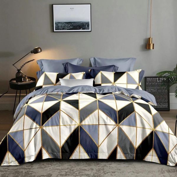 

luxury bedding sets set geometry real cotton bed sheets cover duvet cover double