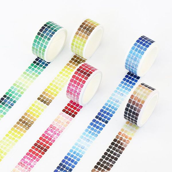 

2016 iet геометрическая фольга wasi лента клейкой ленты diy scrapbooking стикер этикетки маскирующие ленты градиент геометрические ч