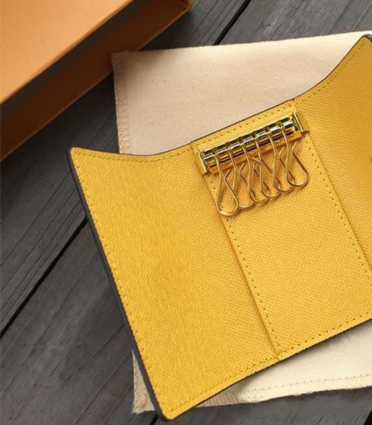 

men lb03 new women classic 6 key holder cover keychain men with box.dust bag card key ring 9 colors, Silver