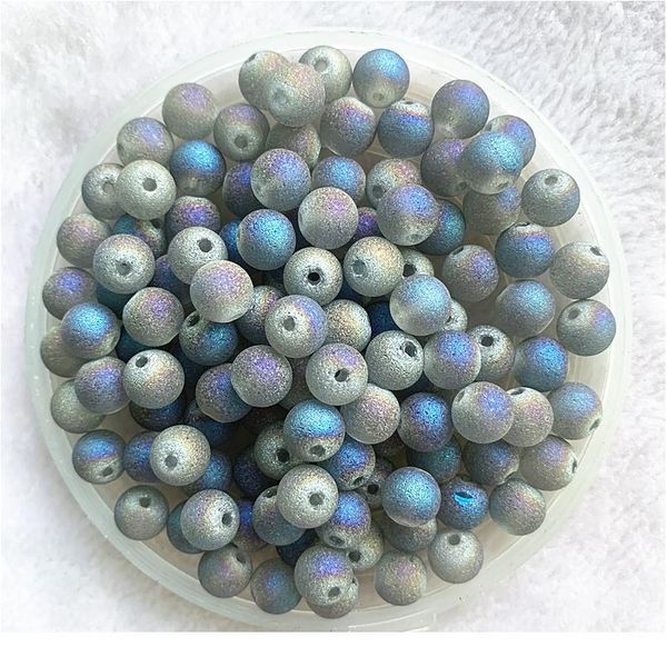 

new 6/8mm austrian frosted matt crystal glass beads loose spacer beads handmade for jewellery making diy bracelet neck qylhau