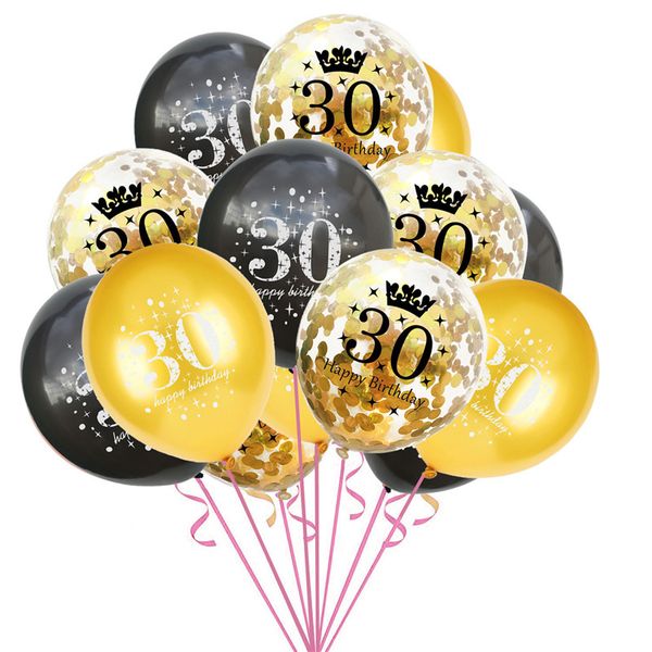 

metallic pastel anniversary balloon 2021 latex confetti balloons birthday party wedding engagement decoration baby shower ornament gg12203