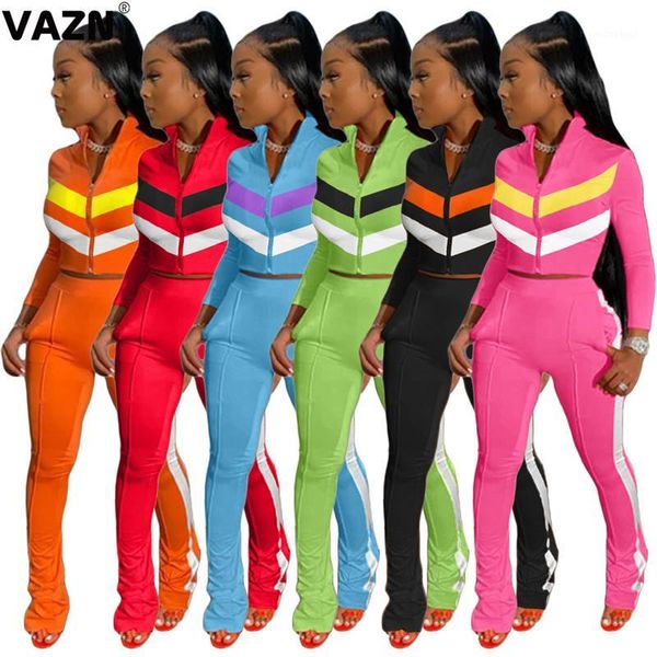 

vazn 2020 women holiday casual sport lady suit women full sleeve o-neck long pant two pieces set1, Gray